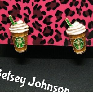 Betsey Johnson Enamel Coffee Ice Cream Ear…
